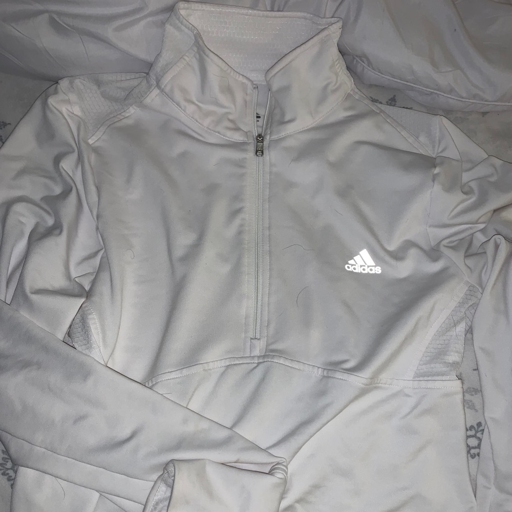 White silk half zip!